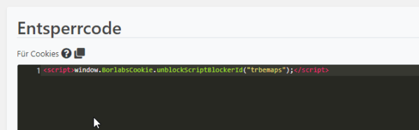 Borlabs Cookie Entsperrcode
