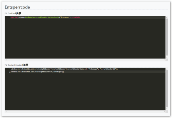 Borlabs Script Blocker Entsperr Codes